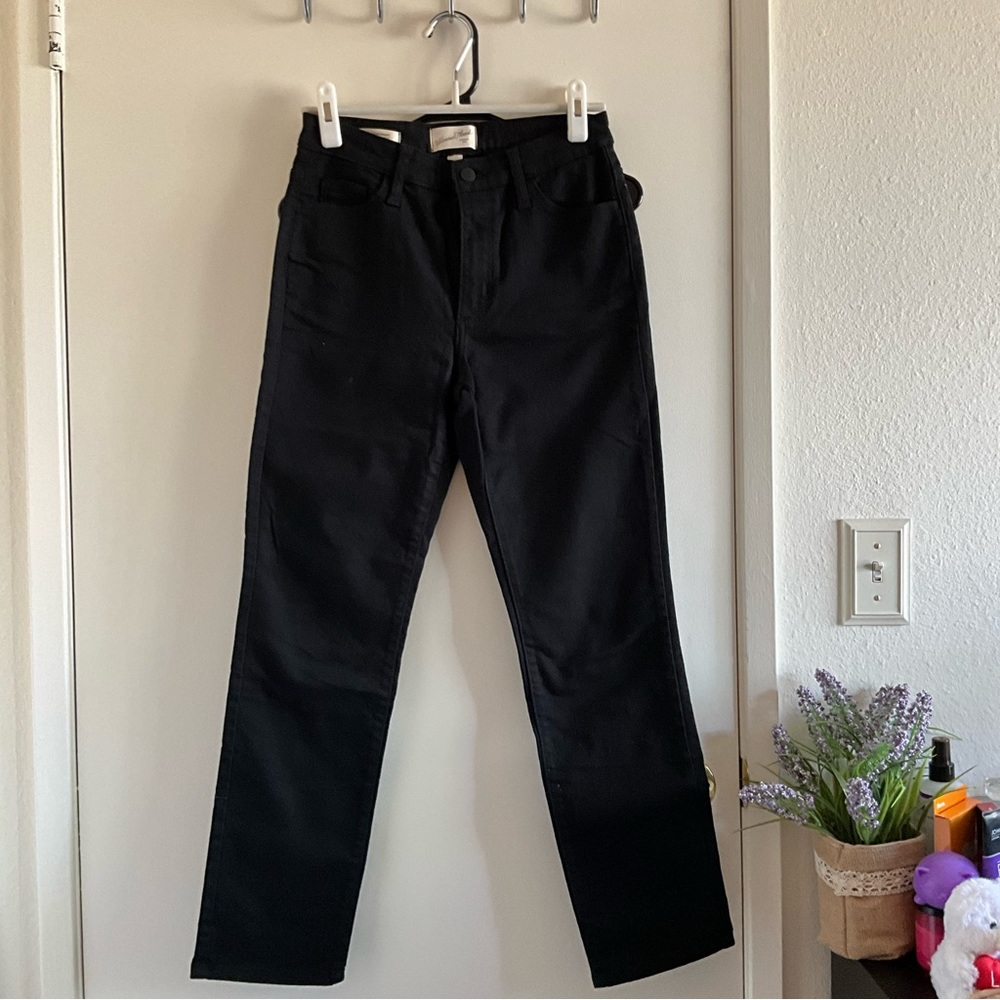 Black high-rise skinny jeans